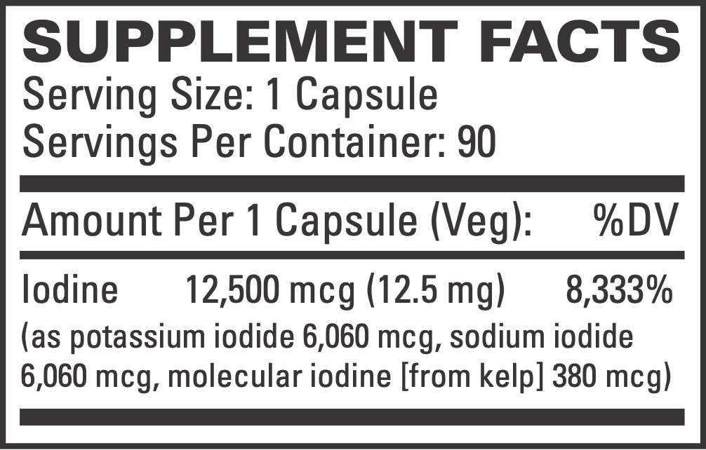 Tri-Iodine supplement facts