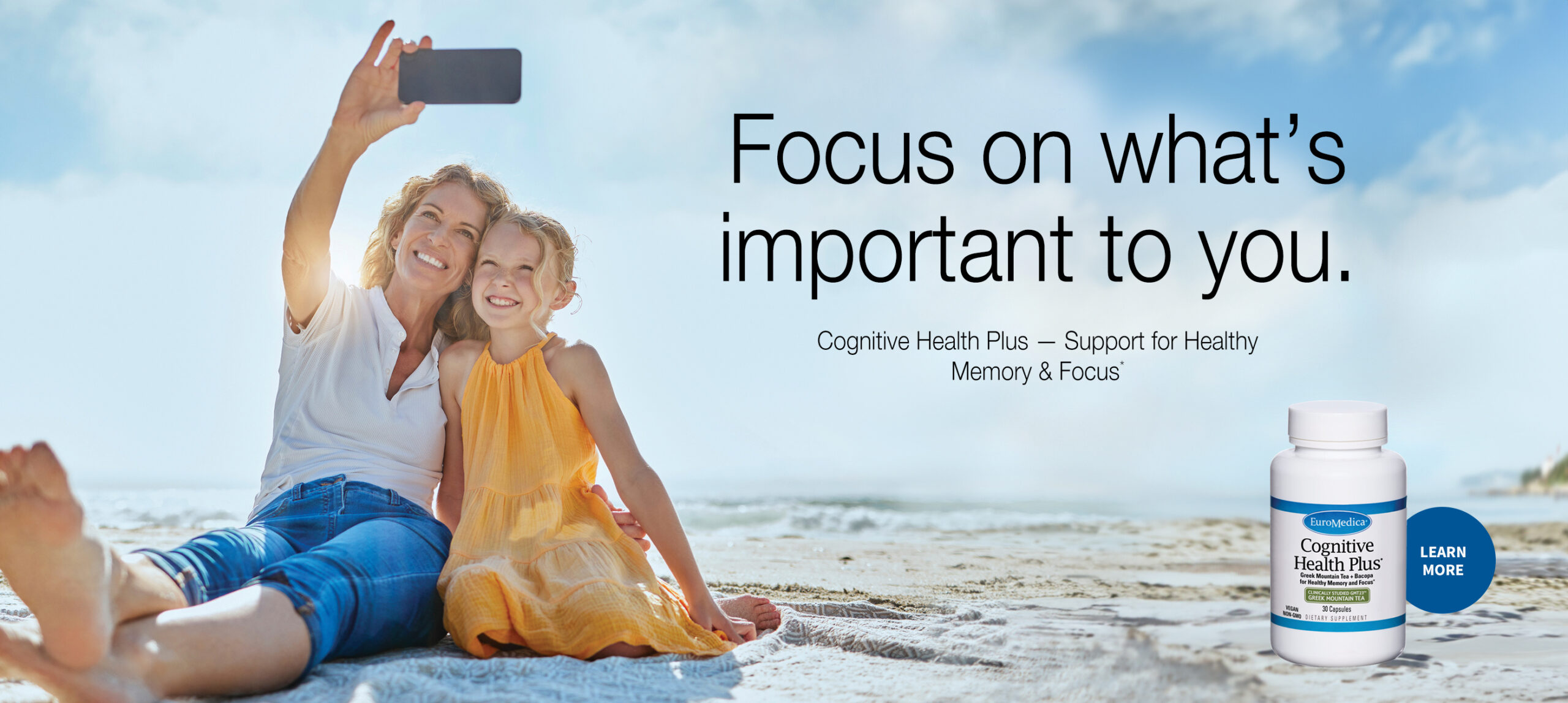 Focus on what's important to you, with Cognitive Health Plus. Learn more.