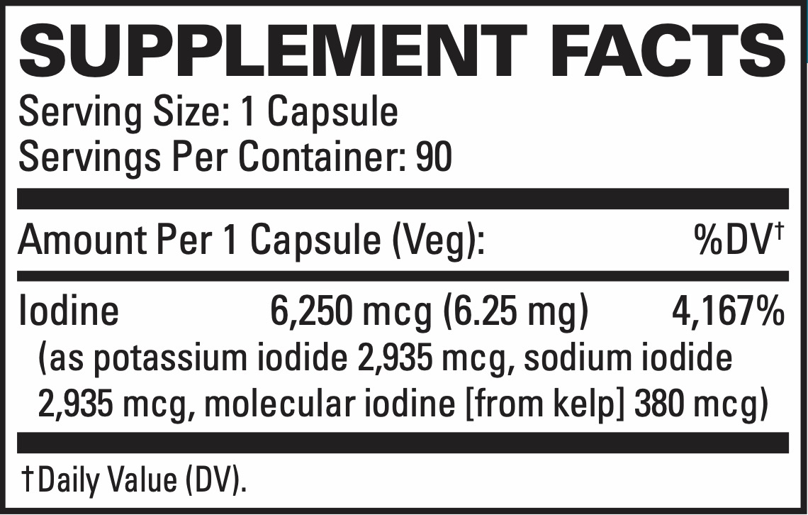 Tri-Iodine 6.25 mg supplement facts