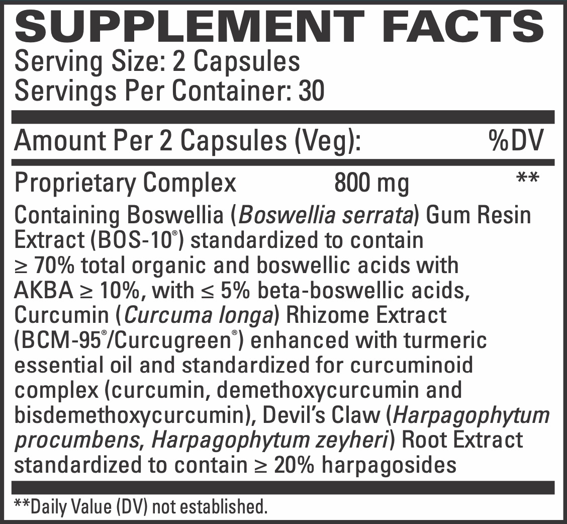 ArthoMed supplement facts