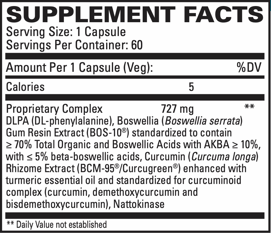 Curaphen 60ct Supplement Facts