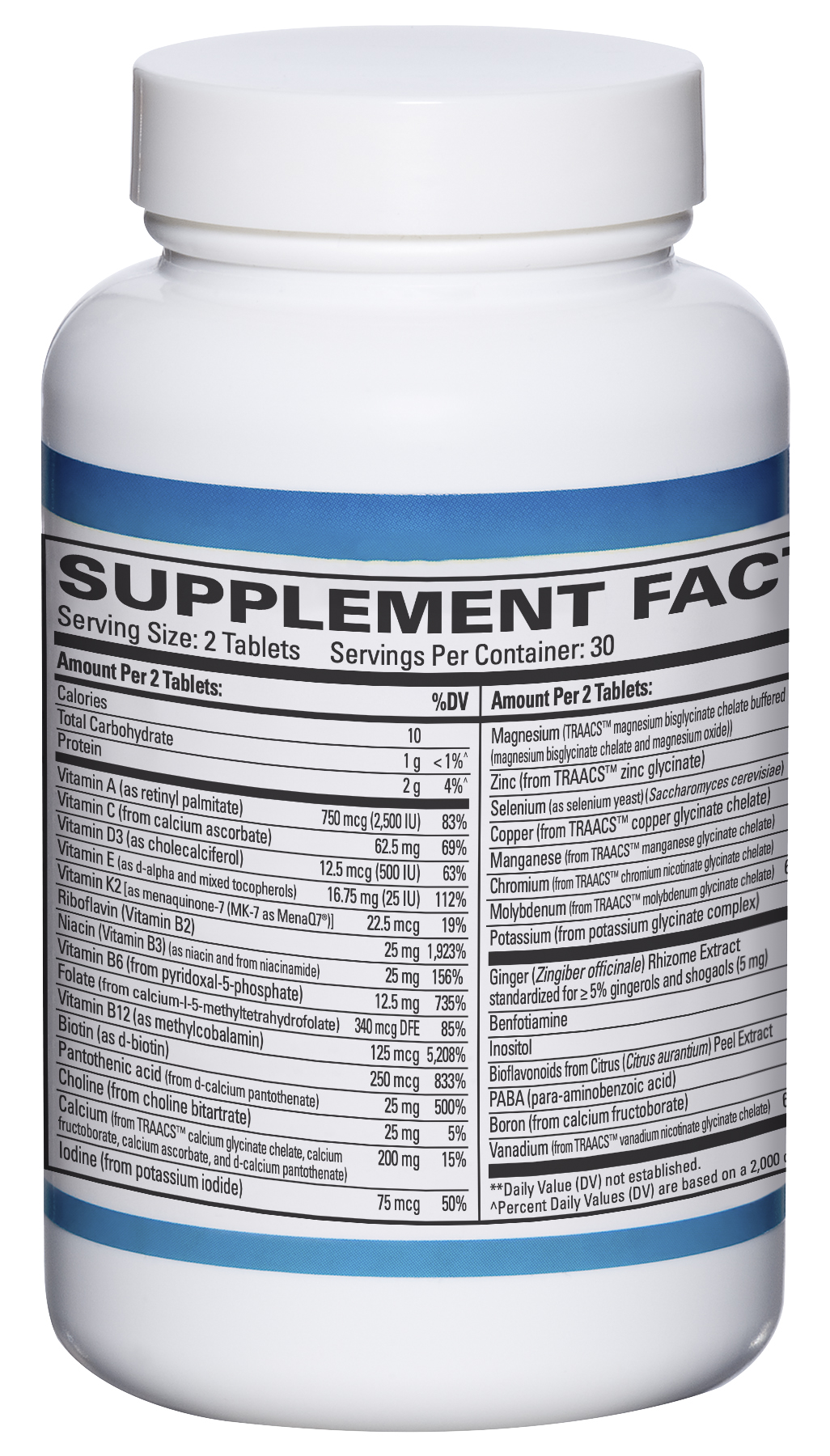 Essential Multivitamin bottle side